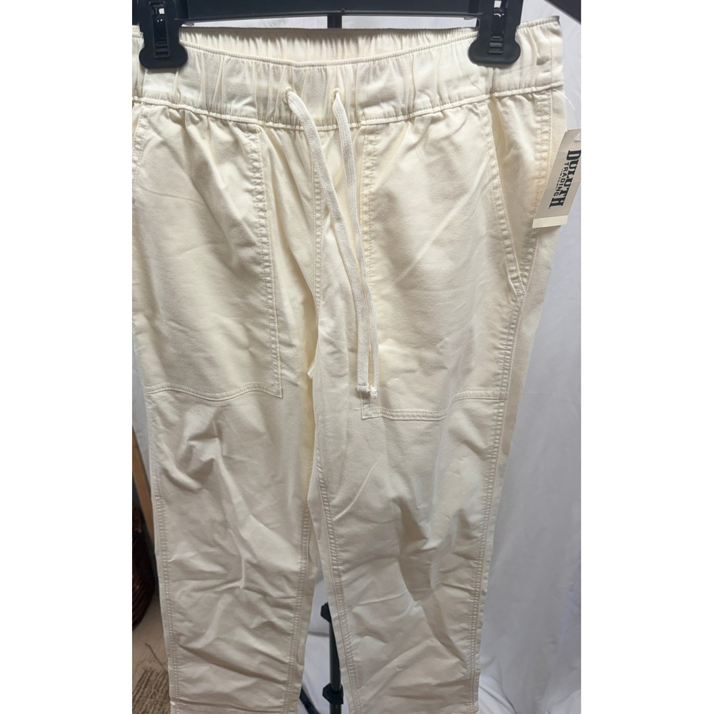 Duluth NEW! Women's Dobby Pull-On Tie Waist Pants In Antique White Sz 6L - Picture 4 of 8